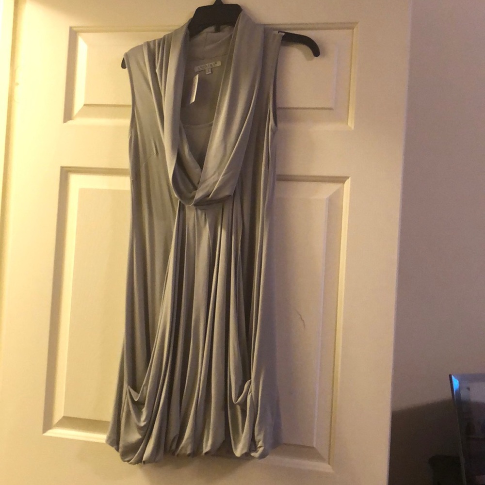 Extremely Soft Draped Neck Grey Yogi Dress